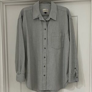 Universal Thread Men's Classic Gray Button-Down Shirt Size Large